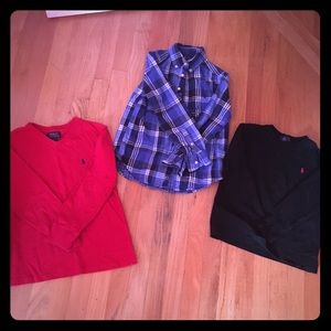 3 great condition boys Polo shirt size 8, 8, & 7